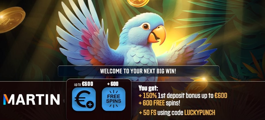 Martin Casino terms page, shared code shown with the terms